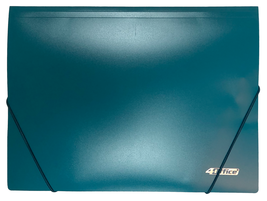 Папка на гумках 4OFFICE (4-244-04), поліпропілен, 500мкм, A4, 150 арк., зелена